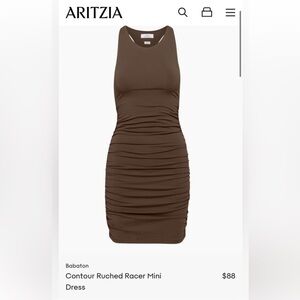Aritzia Babaton Contour Ruched Racer Mini Dress
